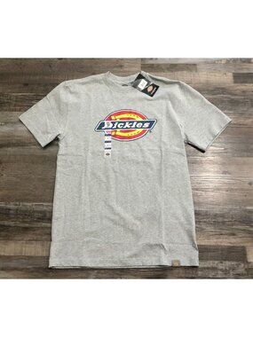 Dickies Mens Small Gray Iconic Graphic Heavy T Shirt New with Tags